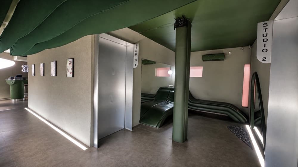 Hallway and studio entrance at FLOSS Dental Studio Bali